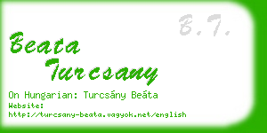 beata turcsany business card