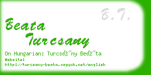 beata turcsany business card